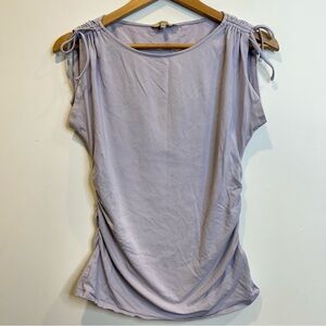 RW&Co Cinched Sleeveless Top with Shoulder Tie Detail lilac Purple